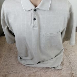 Van Heusen Polo Rugby Tan Short Sleeve Shirt